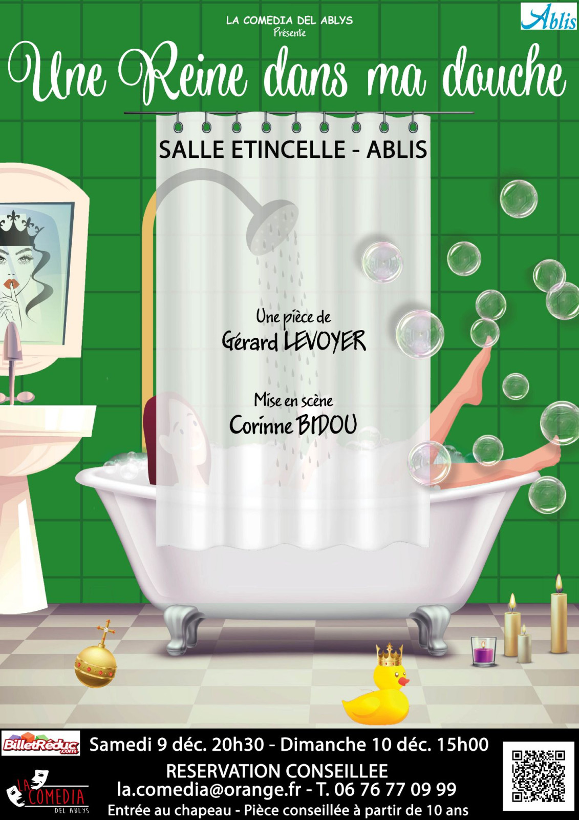 Illustration avec une douche dans une salle de bain