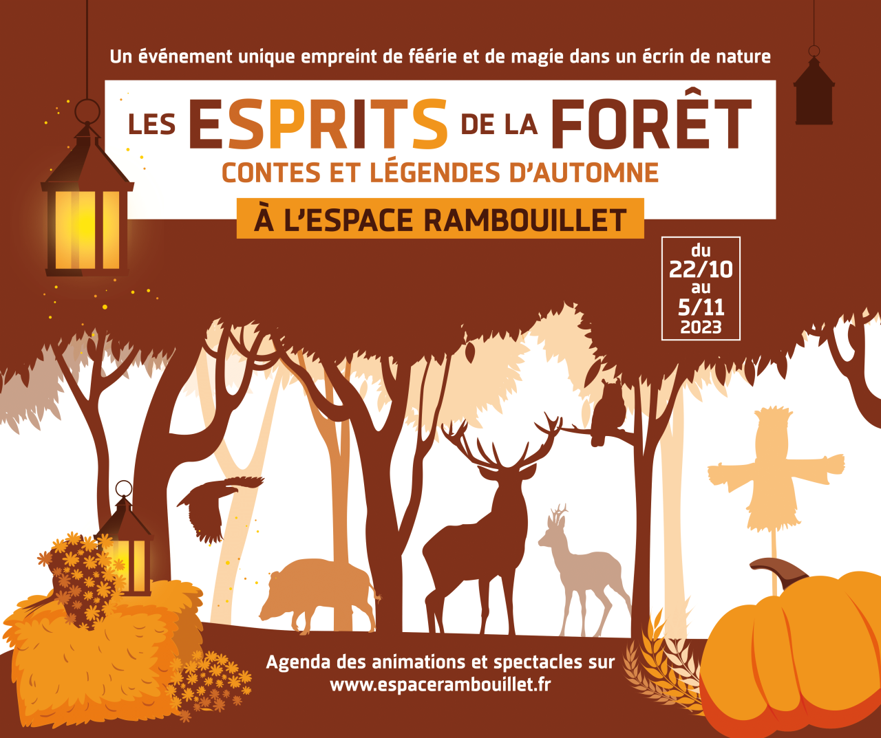 Affiche de l'événement, avec une illustration de forêt